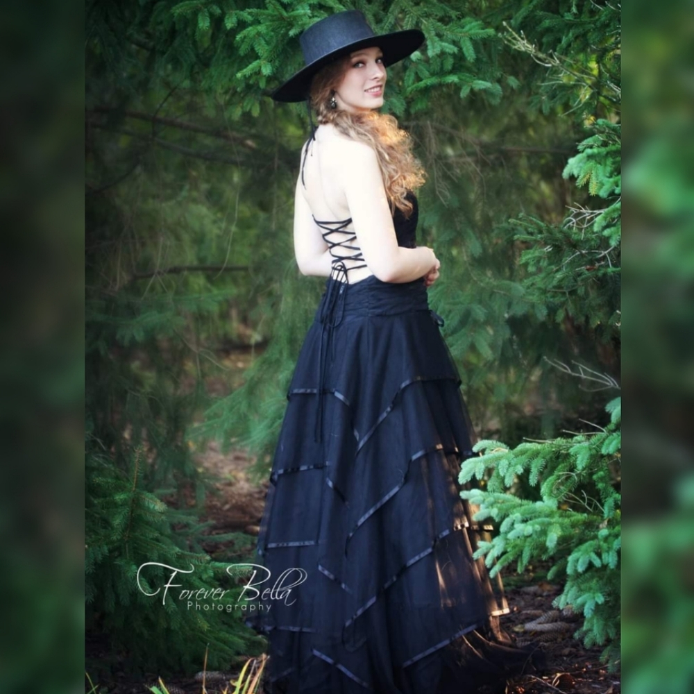 Black vintage layer dress